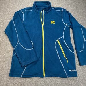 Double Diamond Michigan Wolverines Fleece Full Zip Jacket Men’s Large
